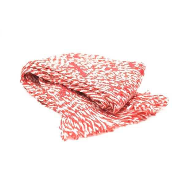 LOUIS VUITTON Wool Silk Logomania Mix Scarf Coquelicot - Picture 1 of 12